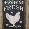 OutWest Shop Decor Wall Sign Barn: Farm Fresh Eggs