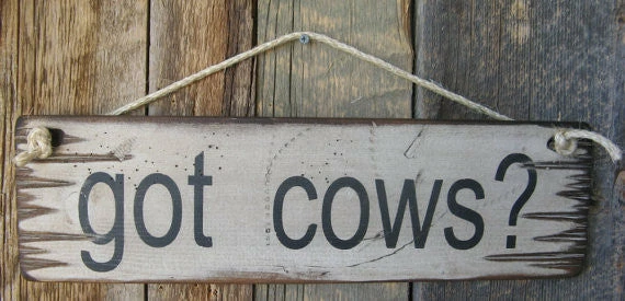 OutWest Shop Wall Sign Barn: Got Cows? 3 OutWest Shop Wall Sign Barn: Got Cows?