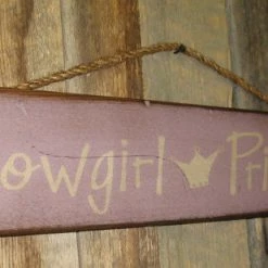 OutWest Shop Decor Wall Sign Home: Kids Cowgirl Princess
