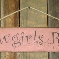OutWest Shop Wall Sign Home: Cowgirls Rule Decor
