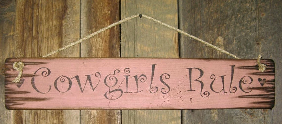 OutWest Shop Wall Sign Home: Cowgirls Rule Decor 3 OutWest Shop Wall Sign Home: Cowgirls Rule Decor