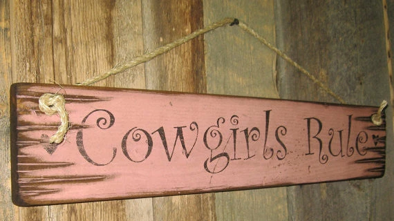 OutWest Shop Wall Sign Home: Cowgirls Rule Decor 4 OutWest Shop Wall Sign Home: Cowgirls Rule Decor