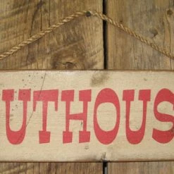OutWest Shop Wall Sign Barn: Outhouse