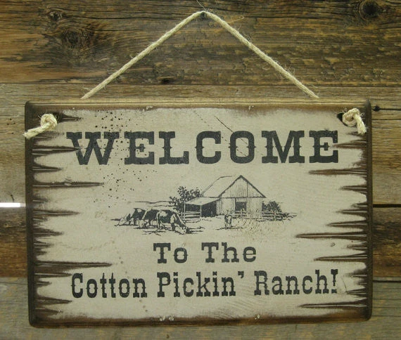 OutWest Shop Wall Sign Home: Welcome To The Cotton Pickin' Ranch Decor 3 OutWest Shop Wall Sign Home: Welcome To The Cotton Pickin' Ranch Decor