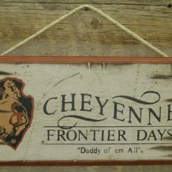 OutWest Shop Wall Sign Rodeo: Cheyenne Frontier Days Decor