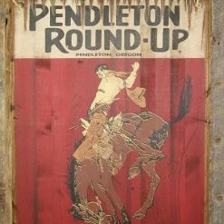 OutWest Shop Wall Sign Rodeo: Pendleton Round-Up, Let 'ER Buck