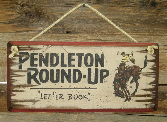 OutWest Shop Wall Sign Rodeo: Pendleton Round-Up Let 'Er Buck Decor 3 OutWest Shop Wall Sign Rodeo: Pendleton Round-Up Let 'Er Buck Decor