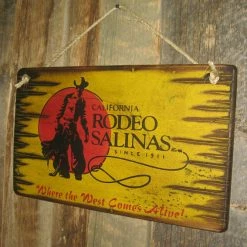 OutWest Shop Wall Sign Rodeo: California Rodeo Salinas