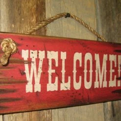 OutWest Shop Wall Sign Business: Welcome!