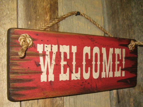 OutWest Shop Wall Sign Business: Welcome! 4 OutWest Shop Wall Sign Business: Welcome!