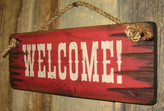 OutWest Shop Wall Sign Business: Welcome! 5 OutWest Shop Wall Sign Business: Welcome!