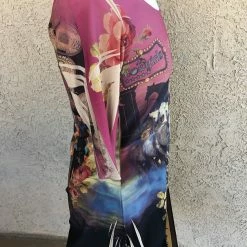 Fantazia Apparel Collection Tops: 3/4 Sleeve Tunic Silver Cowgirl