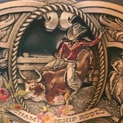 Fantazia Apparel Collection Tops: 3/4 Sleeve Tunic Silver Cowgirl