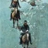 TXLC Custom Tile Western Art Tile: Artist Frank McCarthy "Single File" 1 TXLC Custom Tile Western Art Tile: Artist Frank McCarthy "Single File"