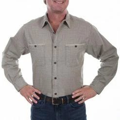 Scully Leather Company Men's Farthest Point Collection Shirt: Vintage Slub