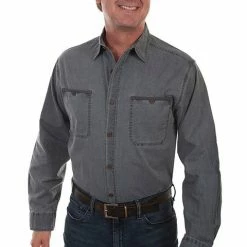 Scully Leather Company Men's Farthest Point Collection Shirt: Vintage Slub