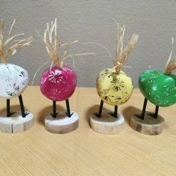 Edith Herbert John Folk Art Navajo Hand Carved Small Pecking Chickens