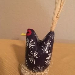 Edith Herbert John Folk Art Navajo Hand Carved Small Nesting Chickens