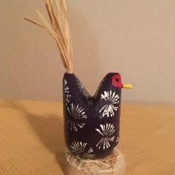 Edith Herbert John Folk Art Navajo Hand Carved Small Nesting Chickens