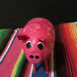 Edith Herbert John Folk Art Navajo Hand Carved Small Pig Decor