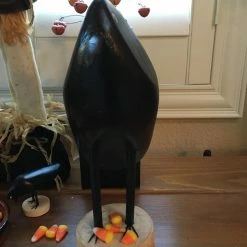 Edith Herbert John Decor Folk Art Navajo Hand Carved Large Crow