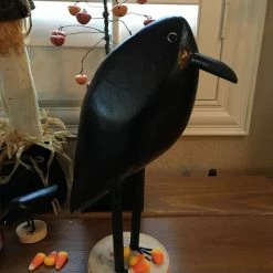 Edith Herbert John Decor Folk Art Navajo Hand Carved Large Crow