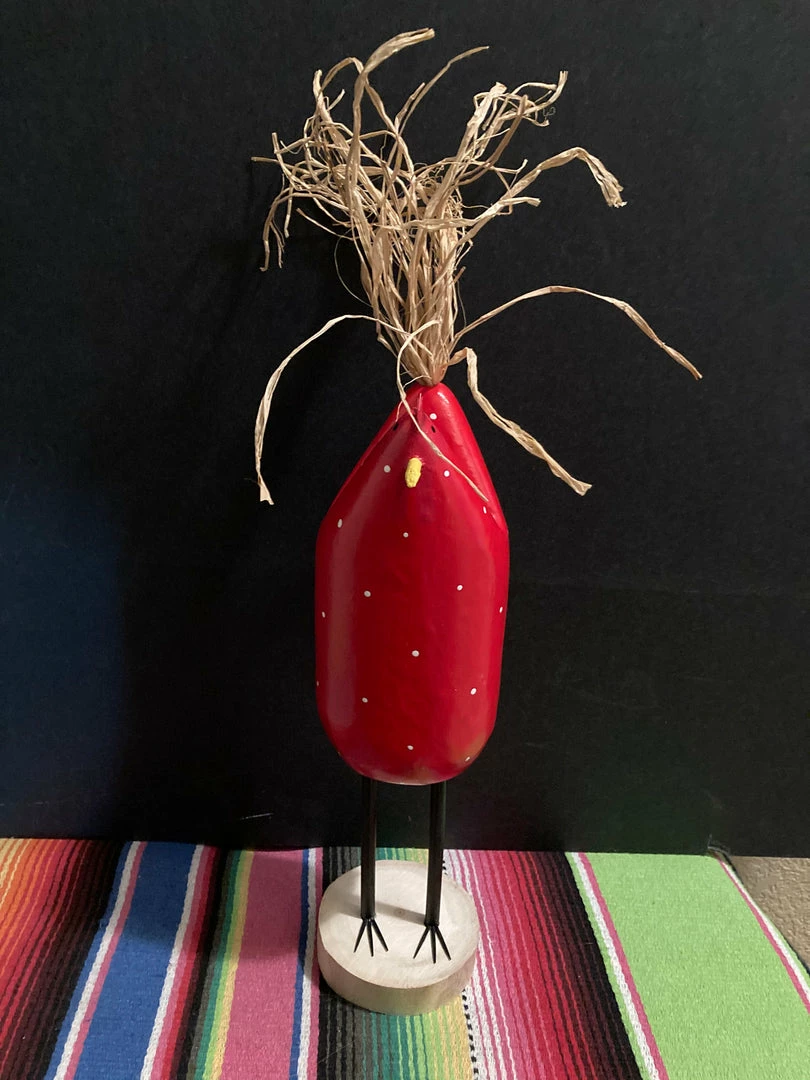 Edith Herbert John Folk Art Navajo Hand Carved Medium Standing Chicken 3 Edith Herbert John Folk Art Navajo Hand Carved Medium Standing Chicken