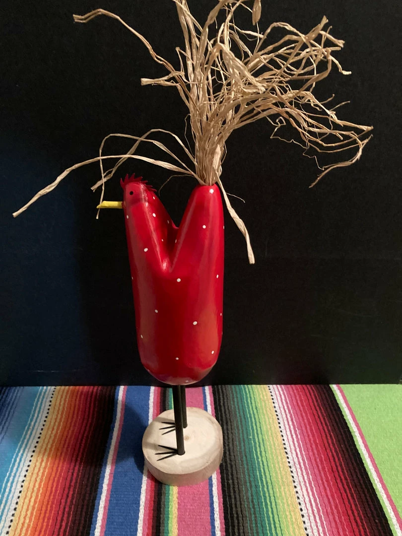 Edith Herbert John Folk Art Navajo Hand Carved Medium Standing Chicken 4 Edith Herbert John Folk Art Navajo Hand Carved Medium Standing Chicken