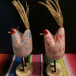 Edith Herbert John Folk Art Navajo Hand Carved Small Standing Chickens 23 Edith Herbert John Folk Art Navajo Hand Carved Small Standing Chickens