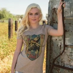 Ladies' Original Cowgirl Clothing T-Shirts: Steer With Hat