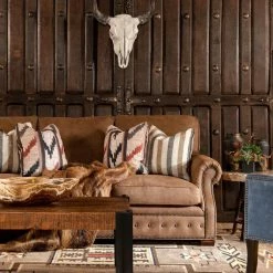 American Dakota Textiles Decor Voices Collection: Storm Catcher Chestnut Area Rugs