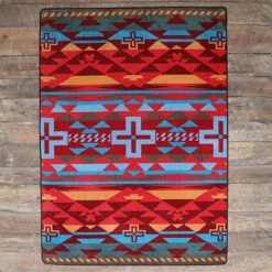 American Dakota Textiles Decor Trader Collection: Rustic Cross Sunset Area Rugs