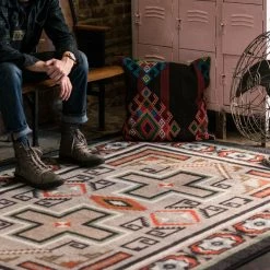 American Dakota Textiles Voices Collection: Saw Tooth Area Rugs Decor