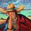 TXLC Custom Tile Made In The USA For Home Western Art Tile: Artist Doreman Burns "Taos Transparency II"
