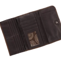 American West Handbags Ladies' American West Handbag Bella Beau Collection: Leather Tri-Fold Western Wallet