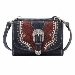 American West Handbags Ladies' American West Handbag Texas Two Step Collection: Crossbody Wallet Combo Star