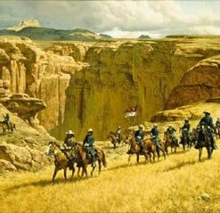 TXLC Custom Tile Made In The USA For Home Western Art Tile: Artist Frank McCarthy "The Long Knives"