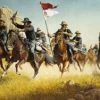 TXLC Custom Tile Western Art Tile: Artist Frank McCarthy "The Pursuit" Made In The USA For Home