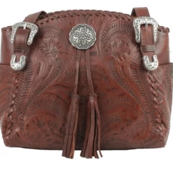 American West Handbags American West Handbag Lariats & Lace Collection: Leather Zip Top Tote