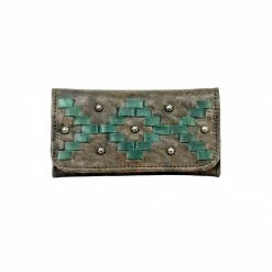 American West Handbags Ladies' American West Handbag Tribal Weave Collection: Leather Tri-Fold Western Wallet 9 American West Handbags Ladies' American West Handbag Tribal Weave Collection: Leather Tri-Fold Western Wallet