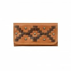 American West Handbags Ladies' American West Handbag Tribal Weave Collection: Leather Tri-Fold Western Wallet