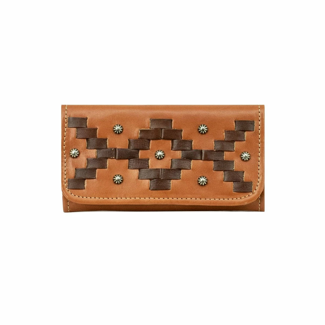 American West Handbags Ladies' American West Handbag Tribal Weave Collection: Leather Tri-Fold Western Wallet 3 American West Handbags Ladies' American West Handbag Tribal Weave Collection: Leather Tri-Fold Western Wallet