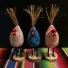 Edith Herbert John Folk Art Navajo Hand Carved Small Standing Chickens