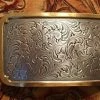OutWest Shop Accessory: Rectangle Silver And Gold Trophy Buckle Ladies'