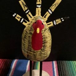 Edith Herbert John Decor Folk Art Navajo Hand Carved Small Turkey