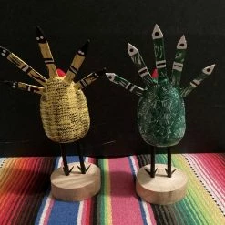 Edith Herbert John Decor Folk Art Navajo Hand Carved Small Turkey