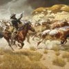 TXLC Custom Tile Made In The USA For Home Western Art Tile: Artist Frank McCarthy "Turning The Leaders"
