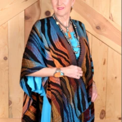 Rhonda Stark Italian Acrylic Collection: Shawl Thunderbird, Fringe Ladies' 11 Rhonda Stark Italian Acrylic Collection: Shawl Thunderbird, Fringe Ladies'