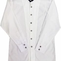 White Horse Apparel Men's Western Shirt: White Horse Tuxedo With Indian Head Buttons