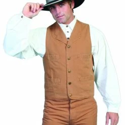 Scully Leather Company Men's Western Vest Collection: Rangewear Cotton Canvas